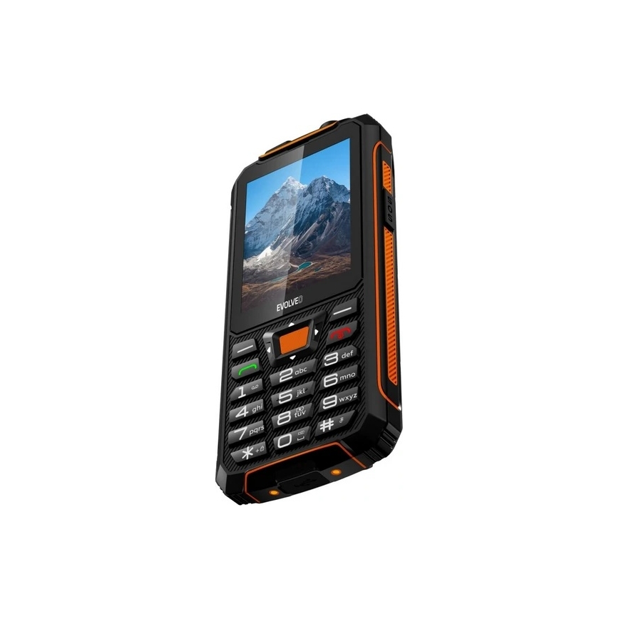 Evolveo - StrongPhone Z6 vodotesný Dual SIM telefón čierna/oranžová