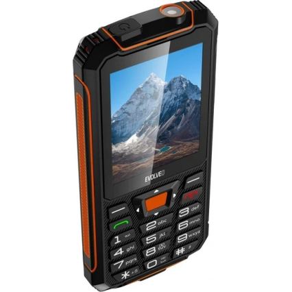 Evolveo - StrongPhone Z6 vodotesný Dual SIM telefón čierna/oranžová