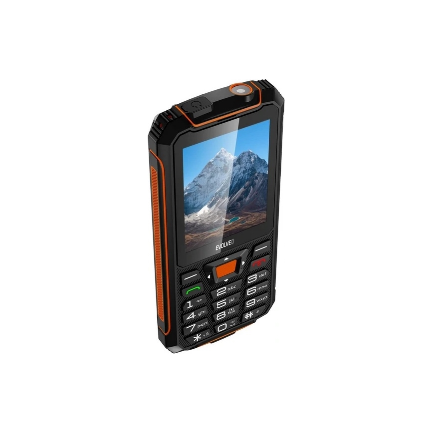 Evolveo - StrongPhone Z6 vodotesný Dual SIM telefón čierna/oranžová