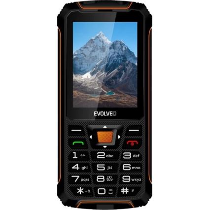 Evolveo - StrongPhone Z6 vodotesný Dual SIM telefón čierna/oranžová