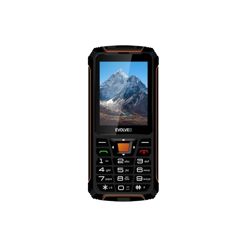 Evolveo - StrongPhone Z6 vodotesný Dual SIM telefón čierna/oranžová