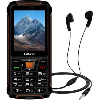 Evolveo - StrongPhone Z6 vodotesný Dual SIM telefón čierna/oranžová