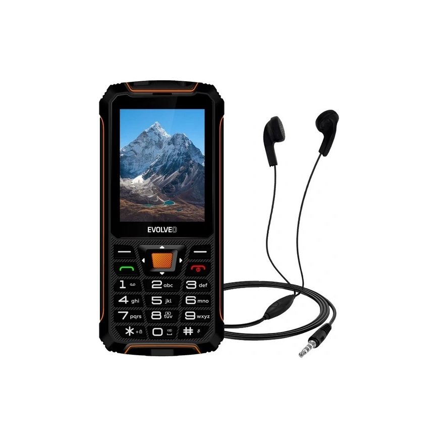 Evolveo - StrongPhone Z6 vodotesný Dual SIM telefón čierna/oranžová