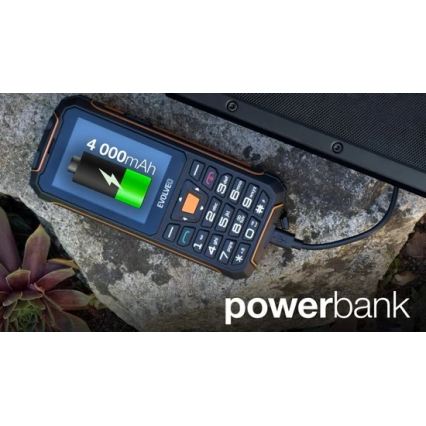 Evolveo - StrongPhone Z6 vodotesný Dual SIM telefón čierna/oranžová