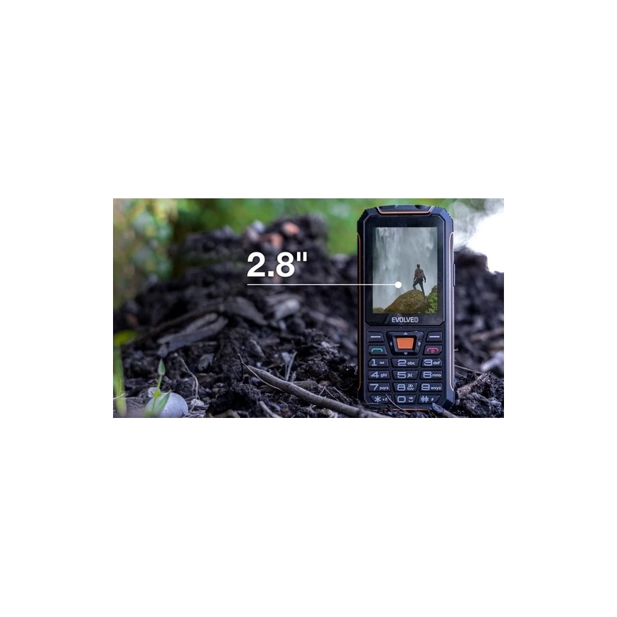 Evolveo - StrongPhone Z6 vodotesný Dual SIM telefón čierna/oranžová