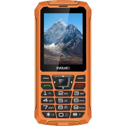 Evolveo - StrongPhone Z6, vodotesný Dual SIM telefón, oranžový