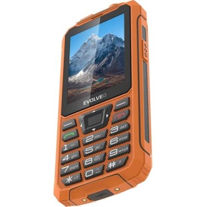 Evolveo - StrongPhone Z6, vodotesný Dual SIM telefón, oranžový