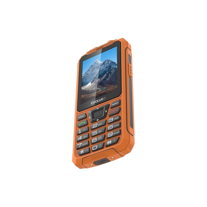 Evolveo - StrongPhone Z6, vodotesný Dual SIM telefón, oranžový