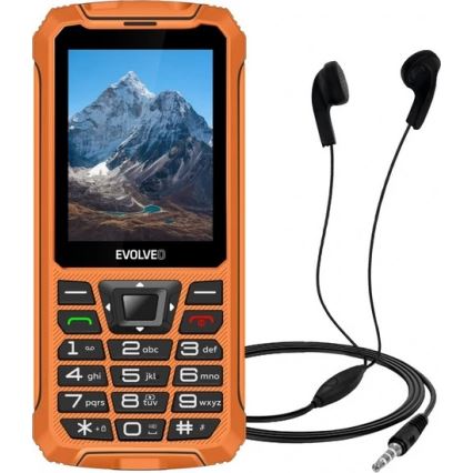 Evolveo - StrongPhone Z6, vodotesný Dual SIM telefón, oranžový