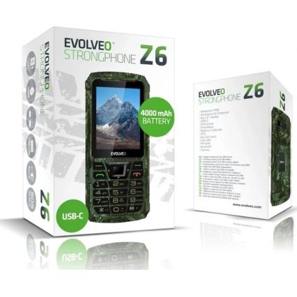 Evolveo - StrongPhone Z6 vodotesný Dual SIM telefón v loveckom maskovaní
