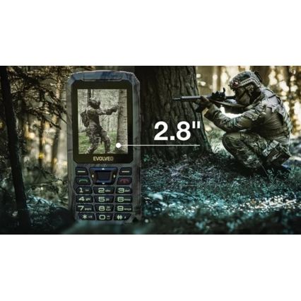 Evolveo - StrongPhone Z6 vodotesný Dual SIM telefón v loveckom maskovaní