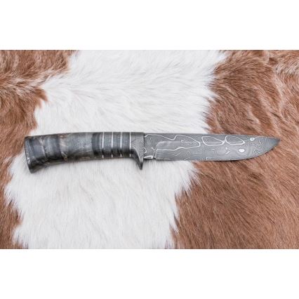 Exkluzívny damaškový nôž 14 cm jaseň