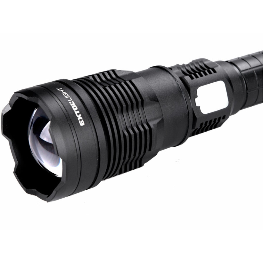 Extol - LED Stmievateľná nabíjacia baterka s powebankou LED/60W/10000 mAh 8000 lm IPX4 čierna