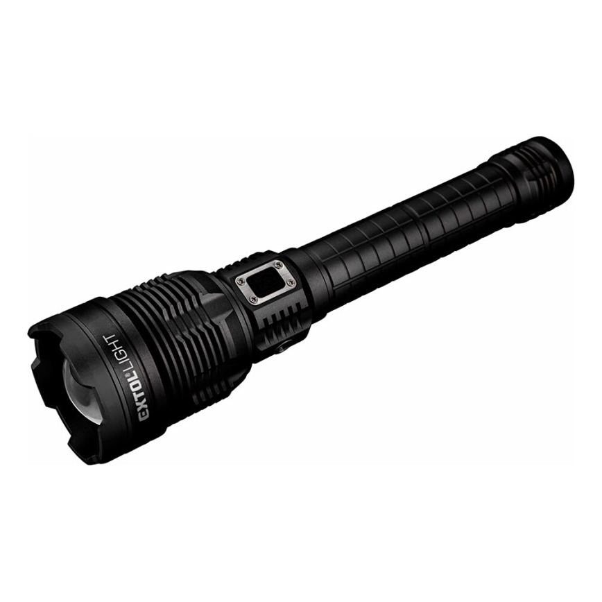 Extol - LED Stmievateľná nabíjacia baterka s powebankou LED/60W/10000 mAh 8000 lm IPX4 čierna