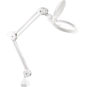 Extol - LED stmievateľná stolná lampa s lupou LED/10W/230V biela