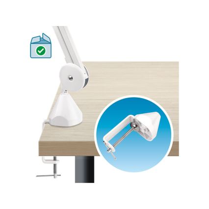 Extol - LED stmievateľná stolná lampa s lupou LED/10W/230V biela