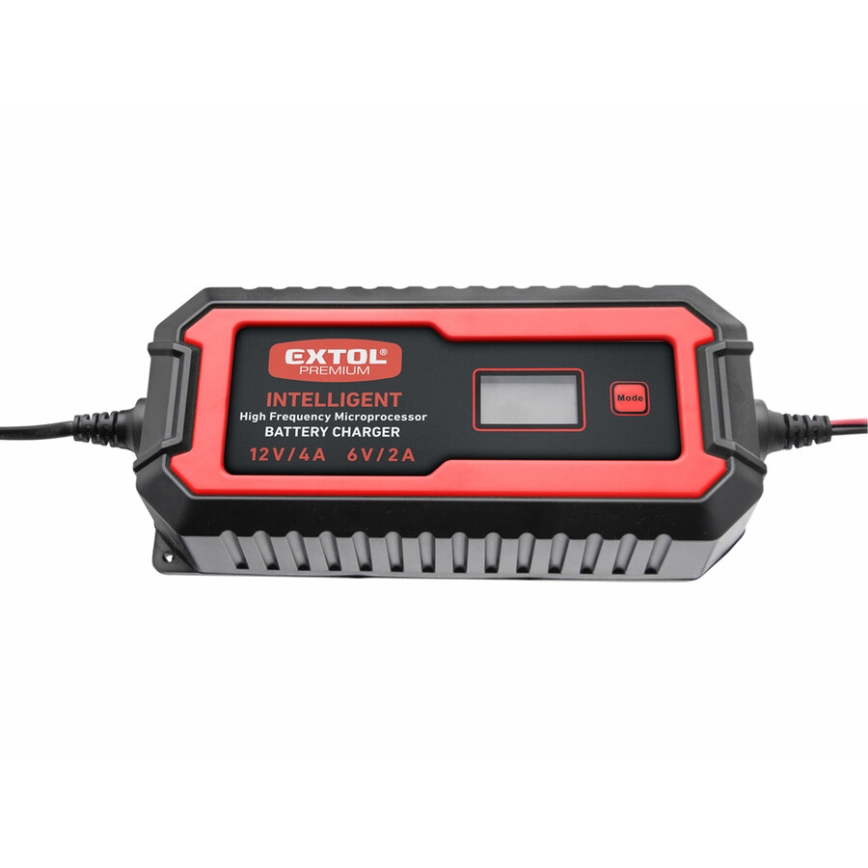 Extol Premium - Nabíjačka autobatérií 9stupňová 6/12V 4A IP65