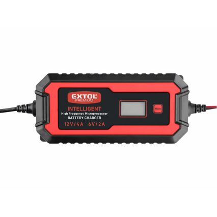 Extol Premium - Nabíjačka autobatérií 9stupňová 6/12V 4A IP65