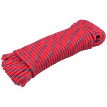 Extol Premium - Polypropylénová pletená šnúra 6mm x 20m červená