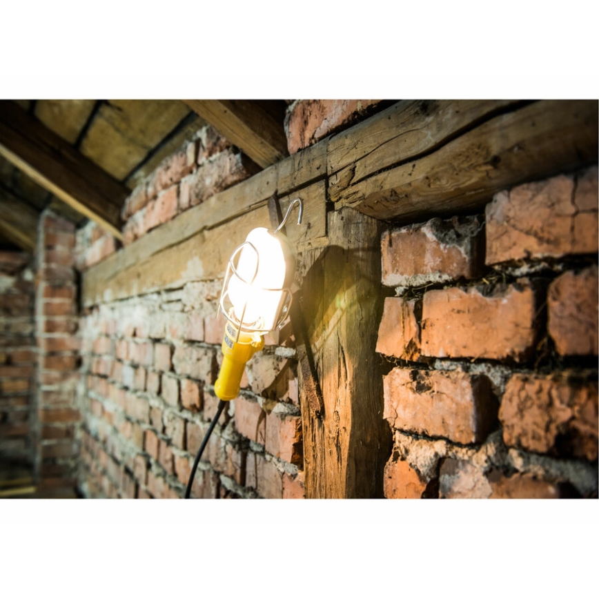 Extol - Prenosná lampa so svorkou 1xE27/60W/230V