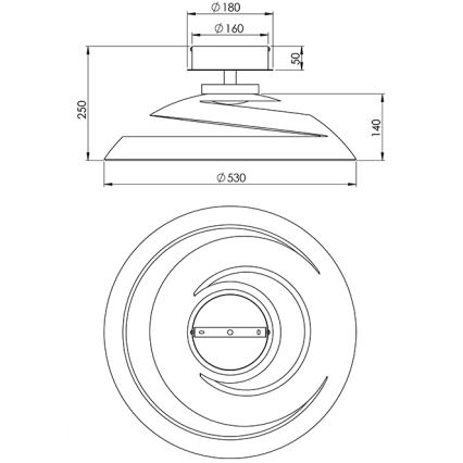 Fabas 3357/65/102 - LED Prisadený luster ARAGON 1xLED/18W/230V