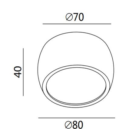 Fabas 3428/71/102 - LED Bodové svietidlo VASTO LED/7W/230V