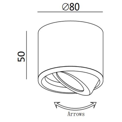 Fabas 3430/71/102 - LED Bodové svietidlo ANZIO 1xLED/6W/230V