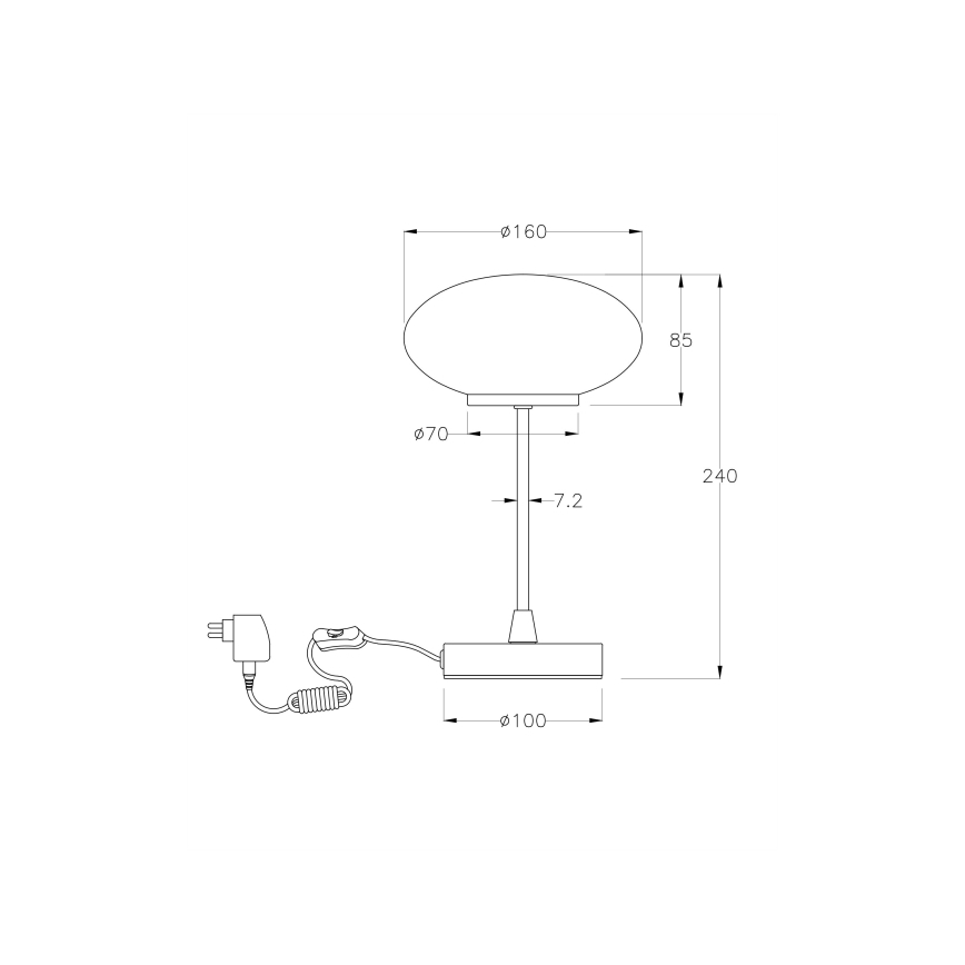 Fabas Luce 3339-30-178 - LED Dotyková stmievateľná stolná lampa JAP LED/5W/230V matný chróm