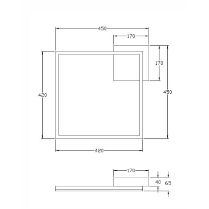 Fabas Luce 3394-62-102 - LED Stmievateľné stropné svietidlo BARD LED/39W/230V 4000K biela