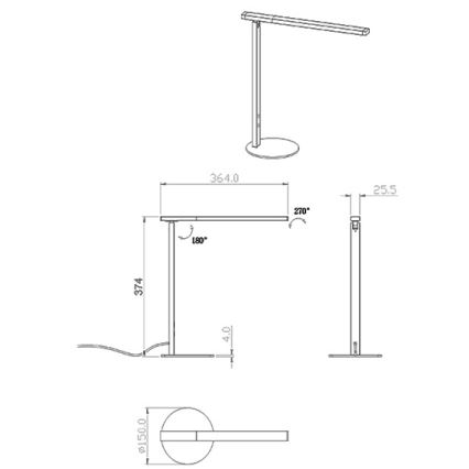 Fabas Luce 3550-30-101 - LED Stmievateľná stolná lampa IDEAL LED/10W/230V 3000-6000K čierna