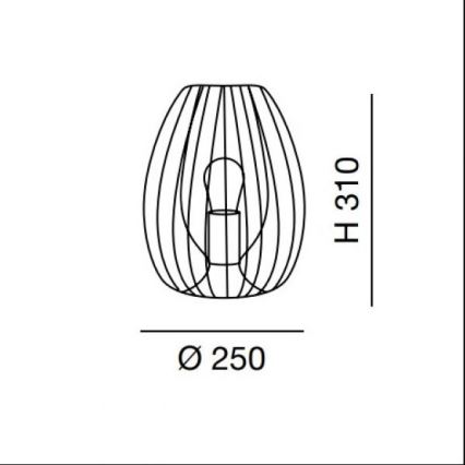 Fabas Luce 3677-34-101 - Stolná lampa CAMP 1xE27/40W/230V čierna