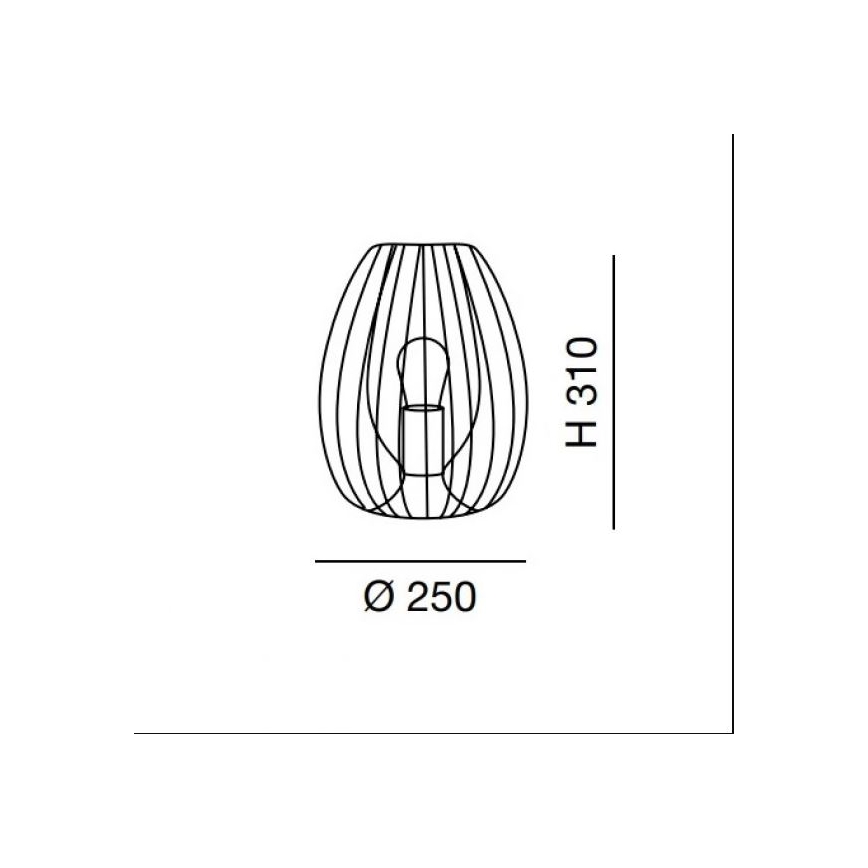 Fabas Luce 3677-34-101 - Stolná lampa CAMP 1xE27/40W/230V čierna