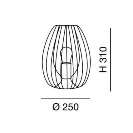 Fabas Luce 3677-34-102 - Stolná lampa CAMP 1xE27/40W/230V biela