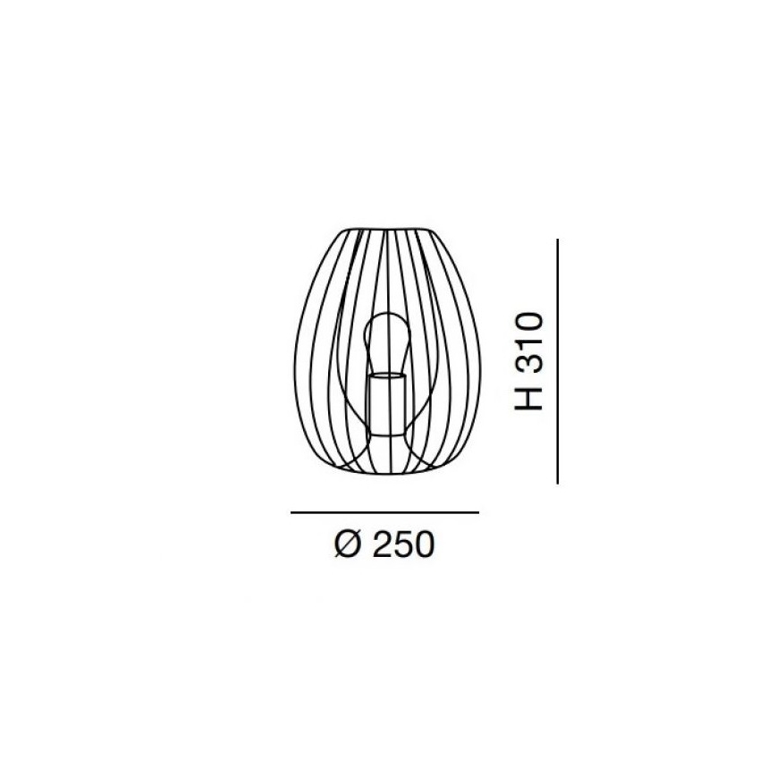 Fabas Luce 3677-34-102 - Stolná lampa CAMP 1xE27/40W/230V biela