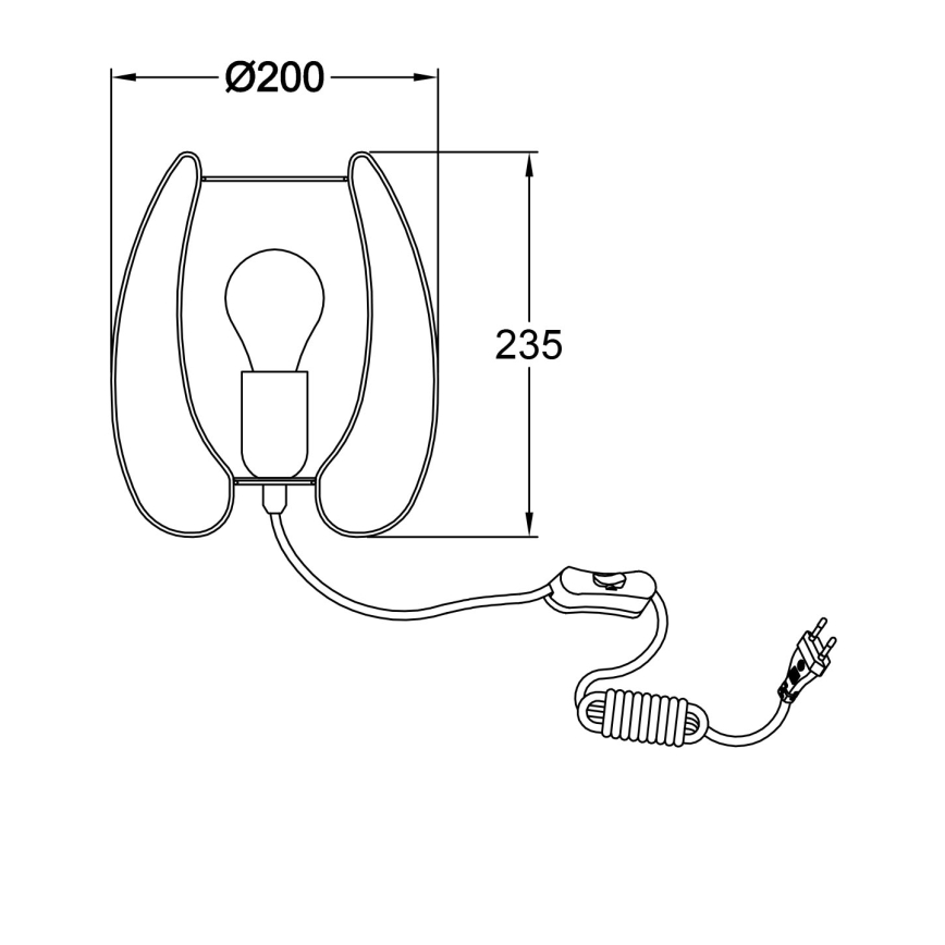 Fabas Luce 3677-34-102 - Stolná lampa CAMP 1xE27/40W/230V biela