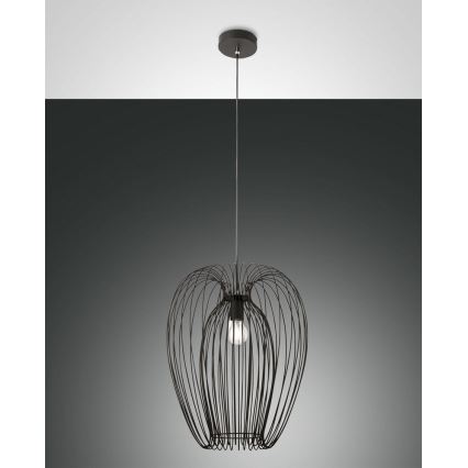 Fabas Luce 3677-45-101 - Luster na lanku CAMP 1xE27/40W/230V čierna