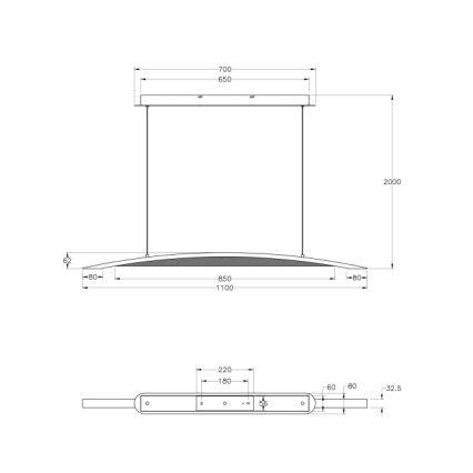 Fabas Luce 3697-40-102 - LED Stmievateľný luster na lanku CORDOBA LED/36W/230V biela/drevo