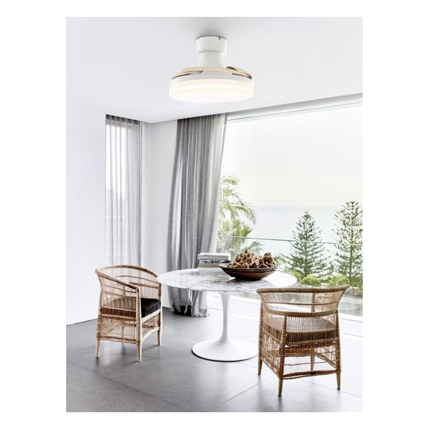 FANAWAY 210664 - LED Stmievateľný stropný ventilátor ORBIT LED/25W/230V béžová/biela + diaľkové ovládanie
