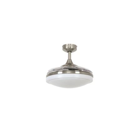 FANAWAY 212982 - Stropný ventilátor EVORA 2xE27/20W/230V lesklý chróm + diaľkové ovládanie