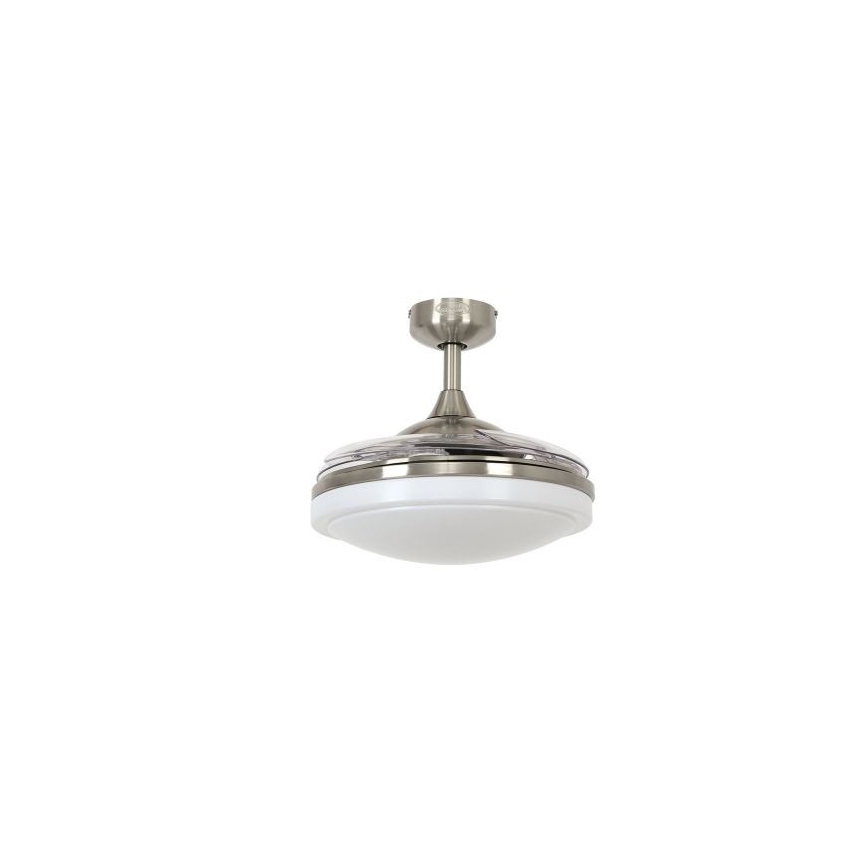 FANAWAY 212982 - Stropný ventilátor EVORA 2xE27/20W/230V lesklý chróm + diaľkové ovládanie