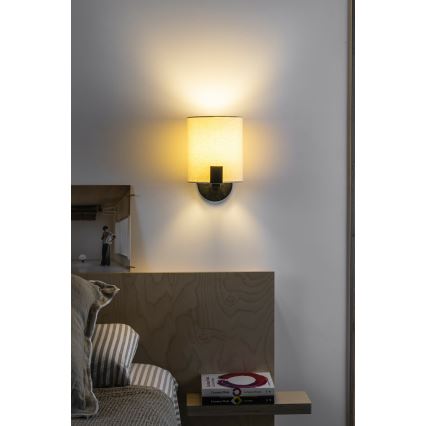 FARO 20053 - LED Nástenná lampa NILA 1xE27/15W/230V + LED/3W krémová/čierna