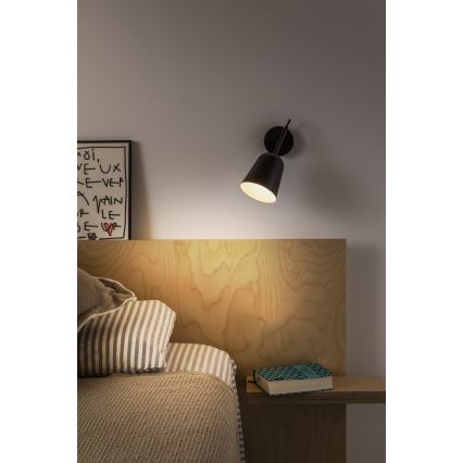 FARO 28257 - Nástenná lampa STUDIO 1xE14/8W/230V čierna
