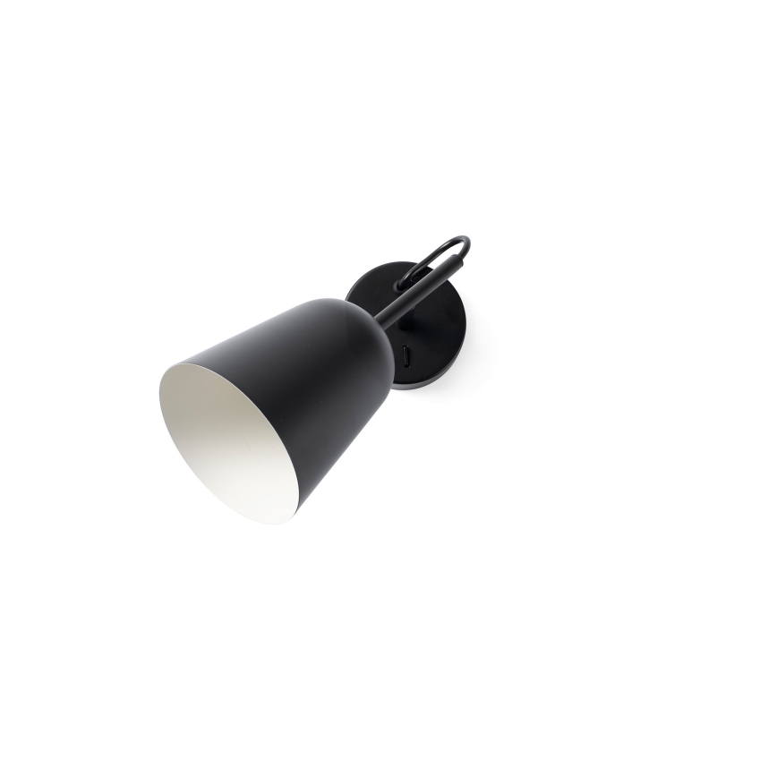 FARO 28257 - Nástenná lampa STUDIO 1xE14/8W/230V čierna