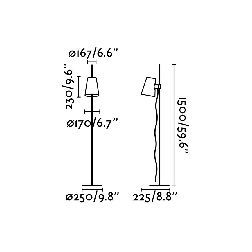 FARO 29998 - Stojacia lampa LUPE 1xE27/20W/230V lesklý chróm