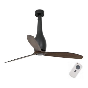 FARO 32004 - Stropný ventilátor ETERFAN čierna/hnedá pr. 128 cm + diaľkové ovládanie