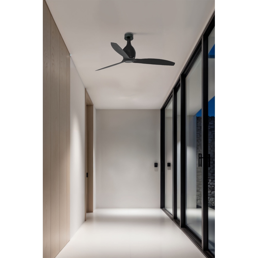 FARO 32030 - Stropný ventilátor MINI ETERFAN čierna pr. 128 cm + diaľkové ovládanie