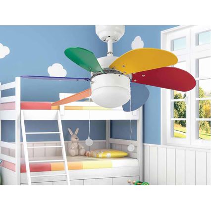 FARO 33179 - Stropný ventilátor PALAO 1xE14/40W/230V