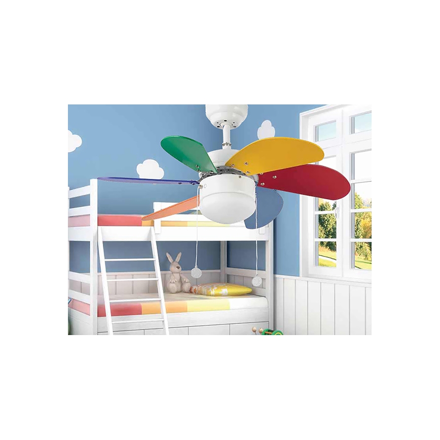 FARO 33179 - Stropný ventilátor PALAO 1xE14/40W/230V