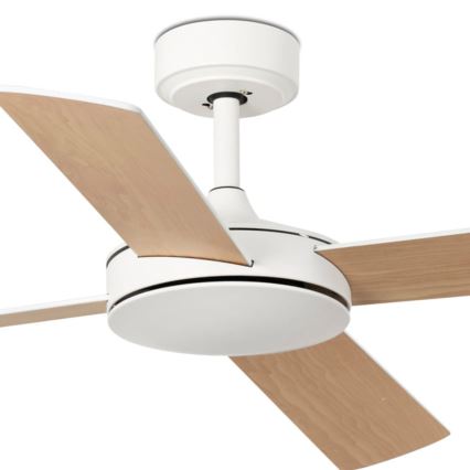 FARO 33350DC - Stropný ventilátor MALLORCA L biela/hnedá pr.132 cm + diaľkové ovládanie