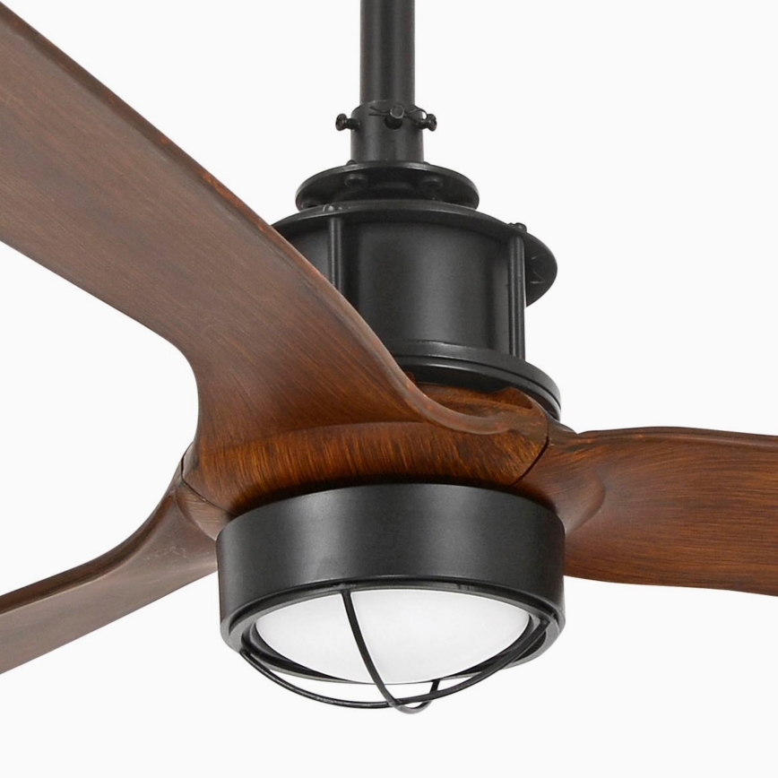 FARO 33395-10 - LED Stropný ventilátor JUST FAN LED/16W/230V čierna/hnedá pr. 128 cm + diaľkové ovládanie